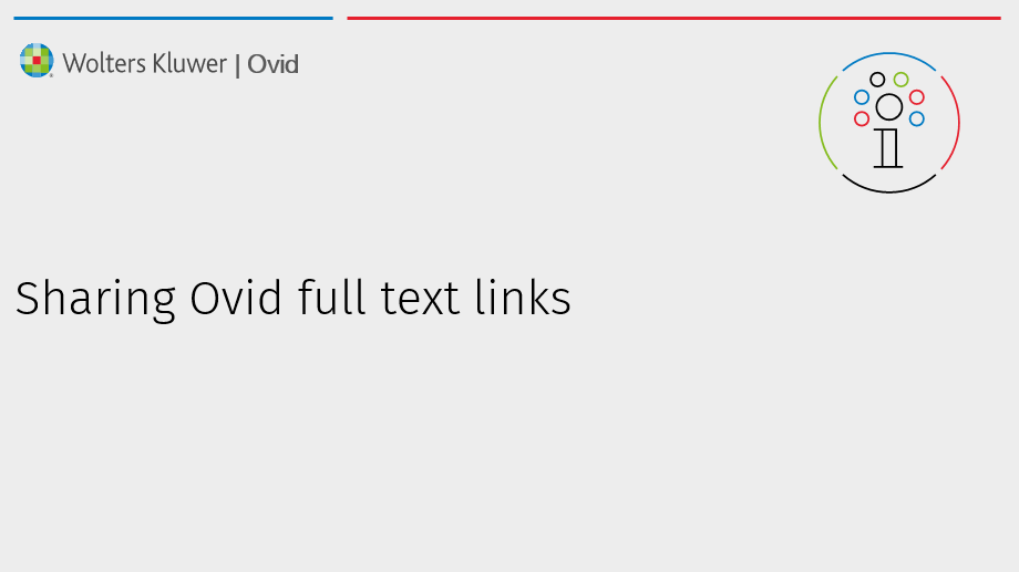 Sharing Ovid full text links